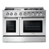 HRD4803ULP - 48 Inch Professional Dual Fuel LP Range in Stainless Steel