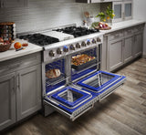 HRD4803ULP - 48 Inch Professional Dual Fuel LP Range in Stainless Steel