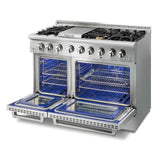 HRD4803ULP - 48 Inch Professional Dual Fuel LP Range in Stainless Steel