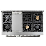 HRD4803ULP - 48 Inch Professional Dual Fuel LP Range in Stainless Steel