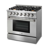 HRG3618U - 36 Inch Professional Gas Range in Stainless Steel