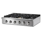 HRT3618U - 36 Inch Professional Gas Rangetop in Stainless Steel