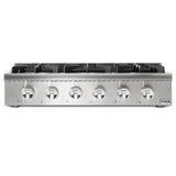 HRT3618U - 36 Inch Professional Gas Rangetop in Stainless Steel